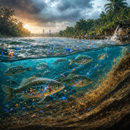 Distribution and Health Risk Assessment of Microplastics in Fishes, Water and Sediment from Nigerian Inland Rivers during the Rainy Season