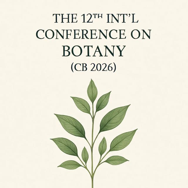 The 12th Int'l Conference on Botany(CB 2026)