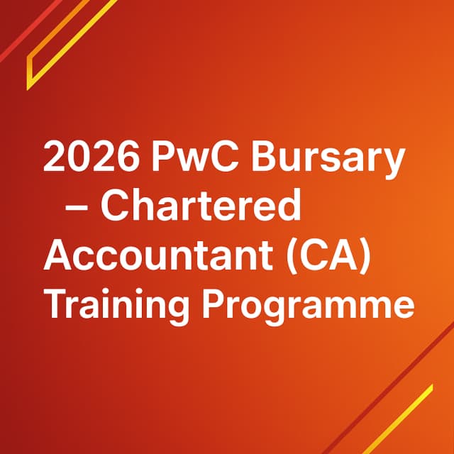 2026 PwC Bursary β Chartered Accountant (CA) Training Programme