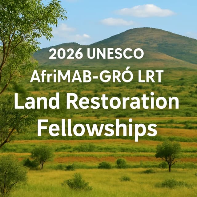 2026 UNESCO AfriMAB-GRÓ LRT Land Restoration Fellowships