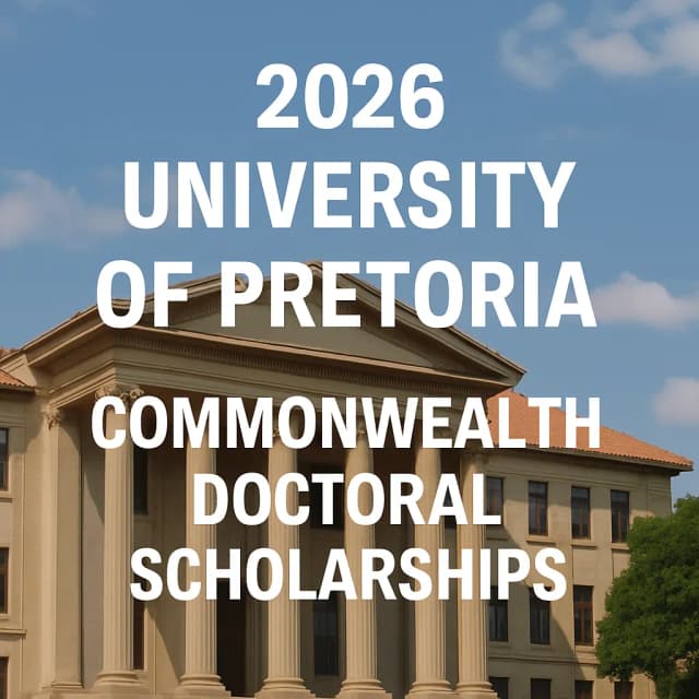 2026 University of Pretoria Commonwealth Doctoral Scholarships