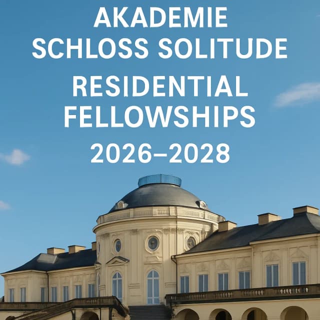Akademie Schloss Solitude Residential Fellowships 2026-2028