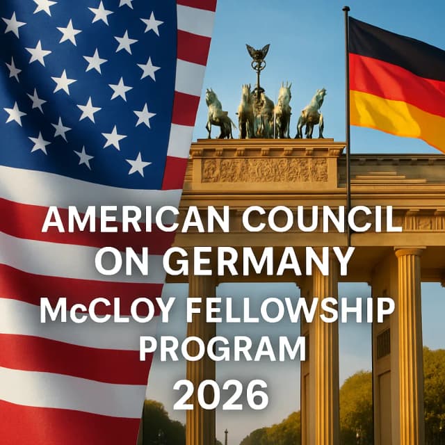 American Council on Germany - McCloy Fellowship Program 2026