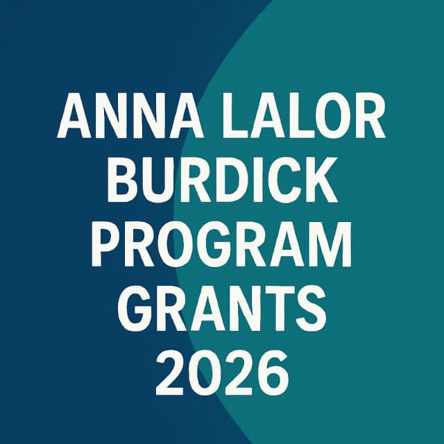 Anna Lalor Burdick Program Grants 2026