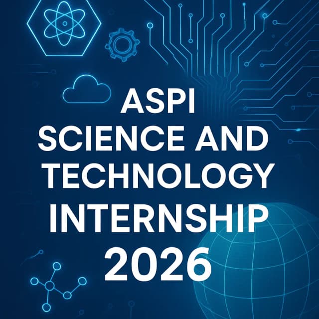 ASPI Science and Technology Internship 2026