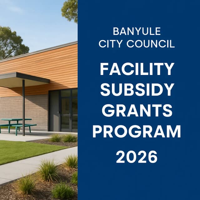 Banyule City Council Facility Subsidy Grants Program 2026