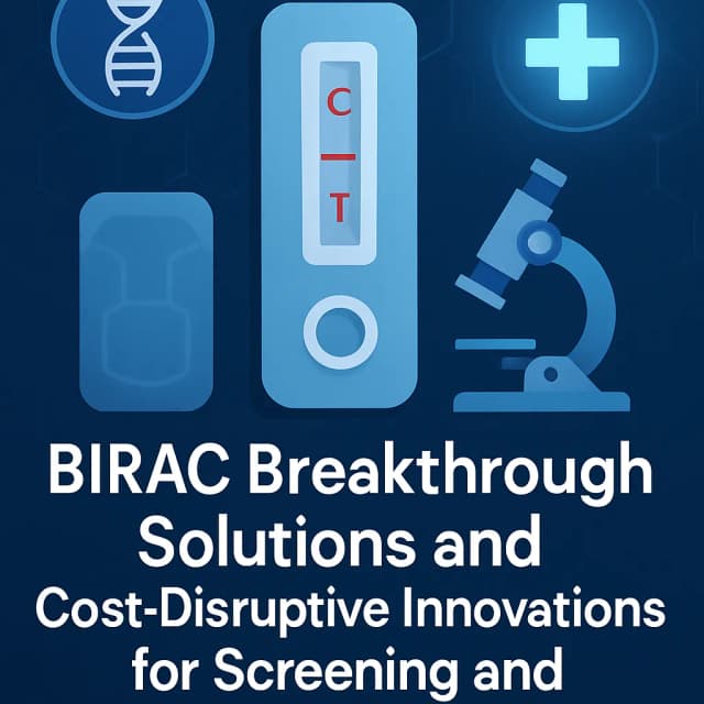 BIRAC Breakthrough Solutions and Cost-Disruptive Innovations for Screening and Diagnosis 2026