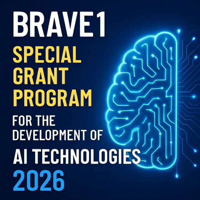 BRAVE1 Special Grant Program for the Development of AI Technologies 2026