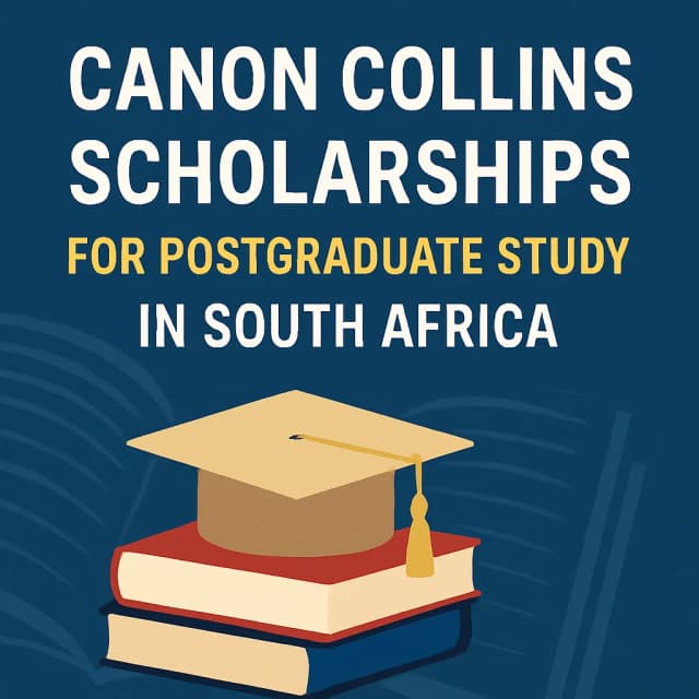 Canon Collins Scholarships for Postgraduate Study in South Africa