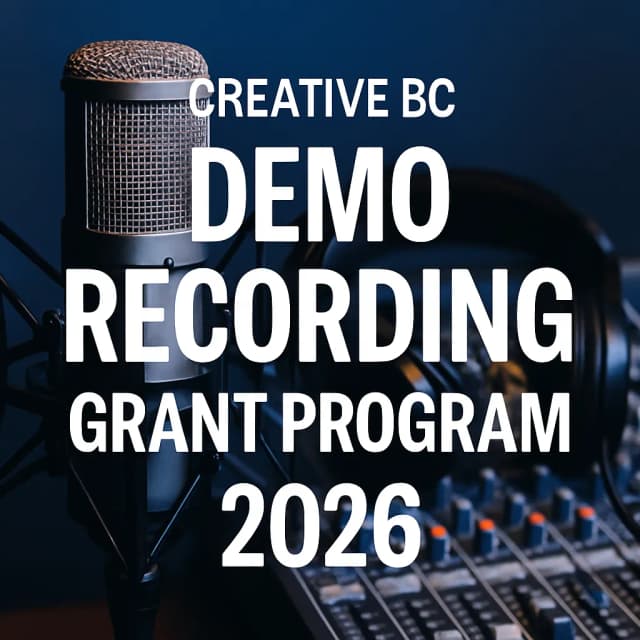 Creative BC Demo Recording Grant Program 2026