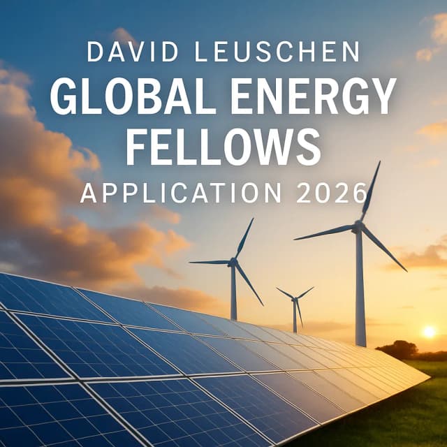 David Leuschen Global Energy Fellows Application 2026
