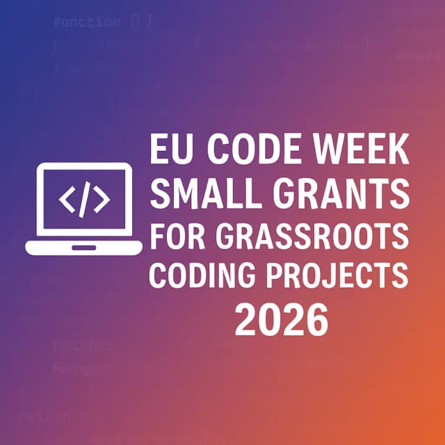 EU Code Week Small Grants for Grassroots Coding Projects 2026