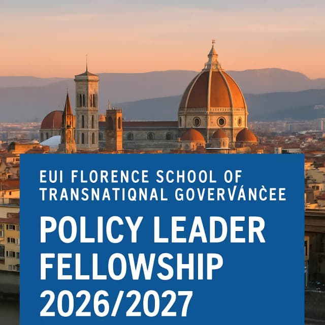 EUI Florence School of Transnational Governance Policy Leader Fellowship 2026/2027