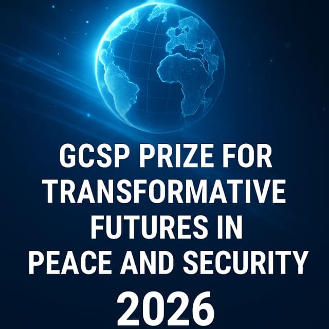GCSP Prize for Transformative Futures in Peace and Security 2026
