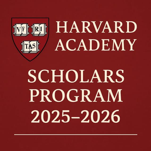 Harvard Academy Scholars Program 2025-2026
