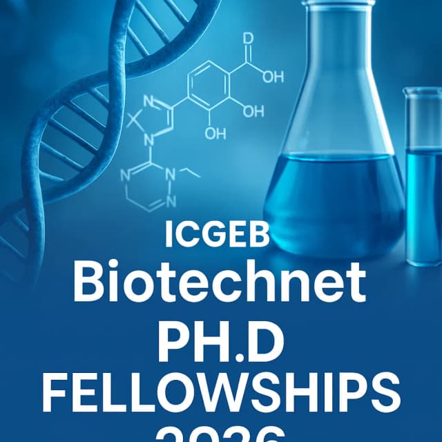 ICGEB Biotechnet PhD Fellowships 2026