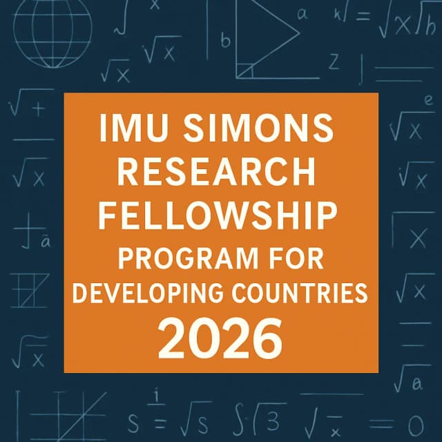 IMU Simons Research Fellowship Program for Developing Countries 2026