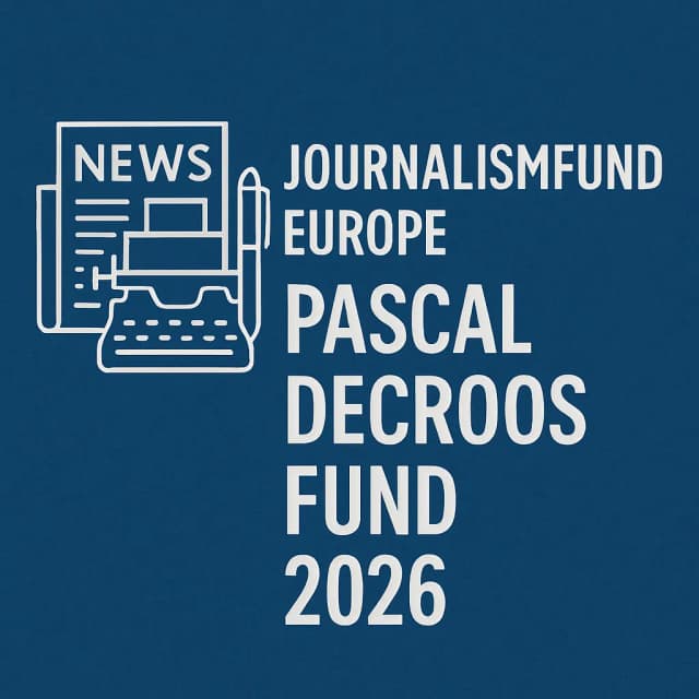 Journalismfund Europe Pascal Decroos Fund 2026