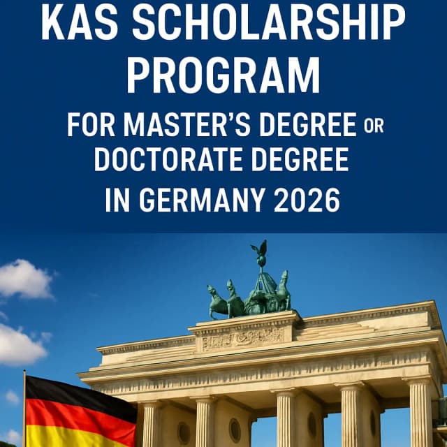 KAS Scholarship Program for Master’s Degree or Doctorate Degree in Germany 2026