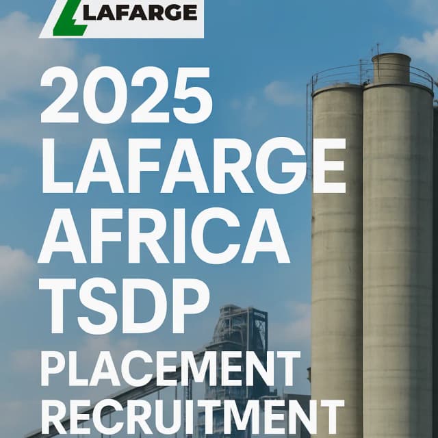 2025 Lafarge Africa TSDP Placement Recruitment