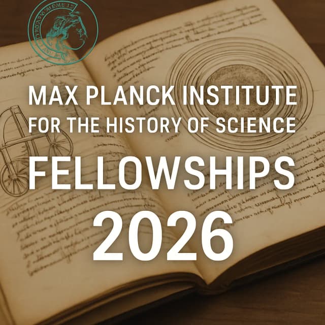 Max Planck Institute for the History of Science Fellowships 2026