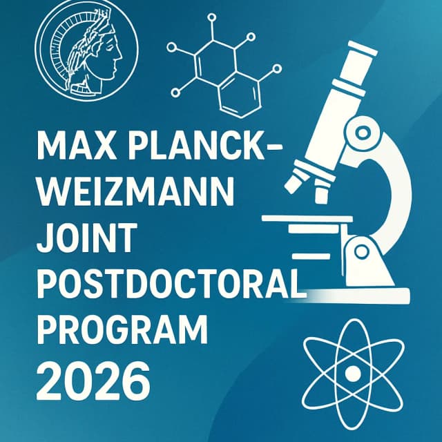 Max PlanckāWeizmann Joint Postdoctoral Program 2026
