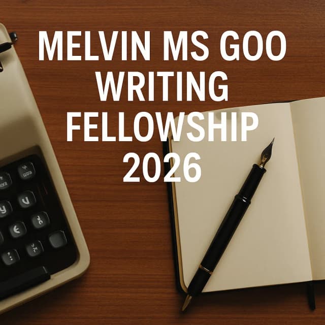 Melvin MS Goo Writing Fellowship 2026