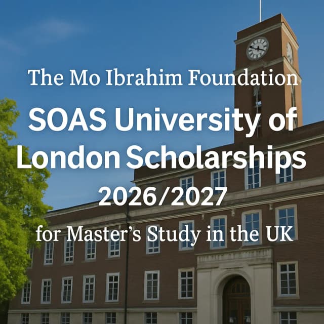 The Mo Ibrahim Foundation SOAS University of London Scholarships 2026/2027 for Master’s Study in the UK