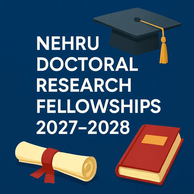 Nehru Doctoral Research Fellowships 2027-2028