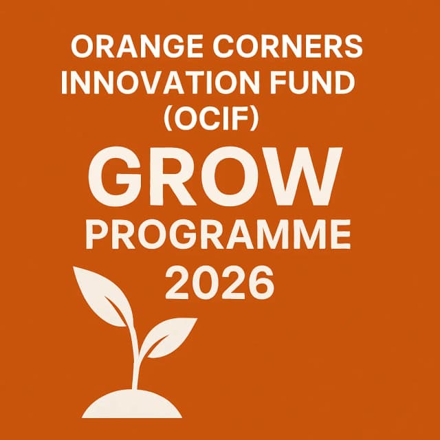Orange Corners Innovation Fund (OCIF) GROW Programme 2026