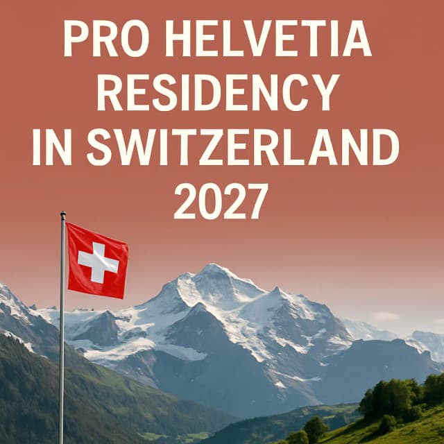 Pro Helvetia Residency in Switzerland 2027
