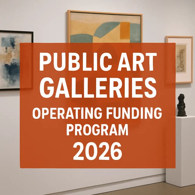 Public Art Galleries Operating Funding Program 2026