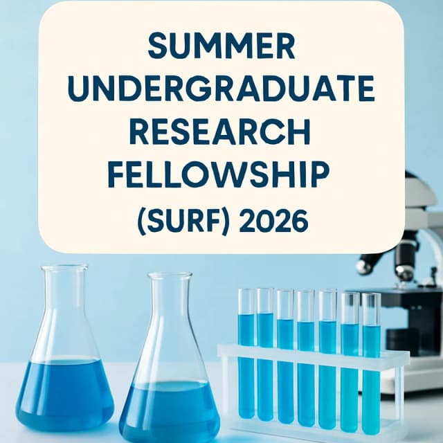 Summer Undergraduate Research Fellowship (SURF) 2026