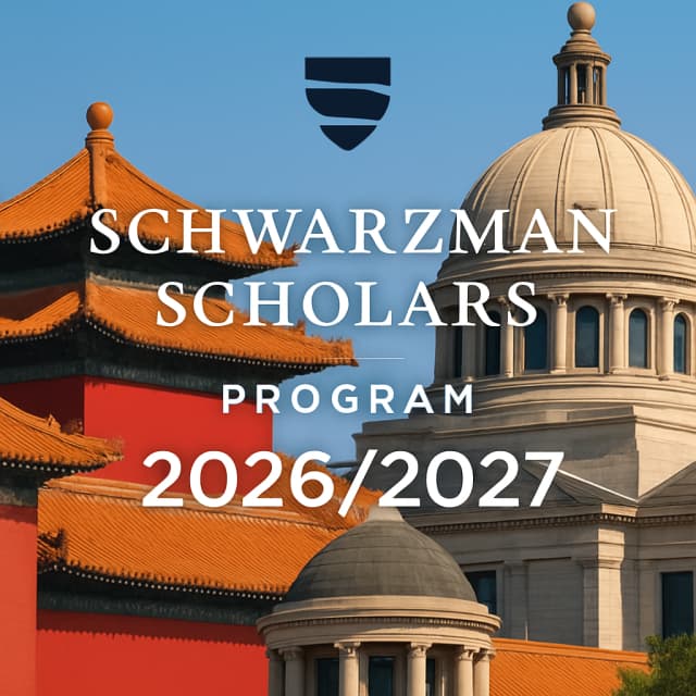 Schwarzman Scholars Program 2026/2027