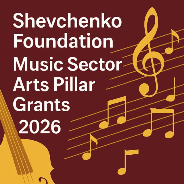 Shevchenko Foundation Music Sector Arts Pillar Grants 2026