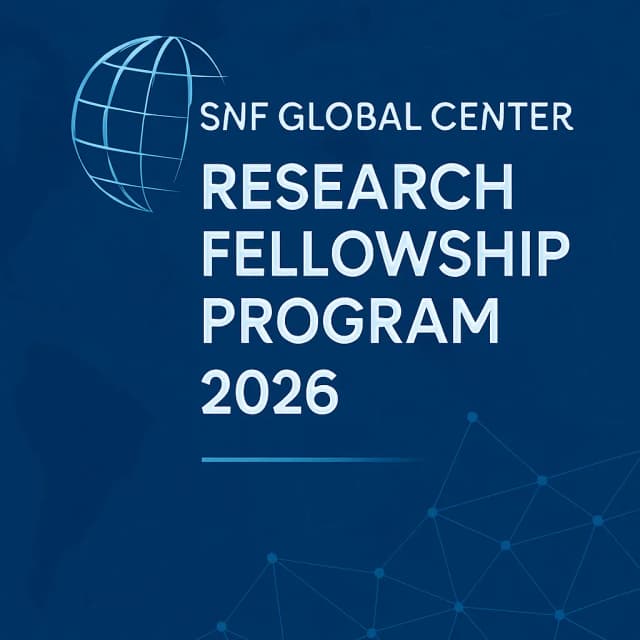 SNF Global Center Research Fellowship Program 2026