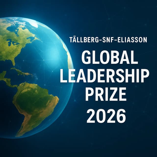 Tällberg-SNF-Eliasson Global Leadership Prize 2026