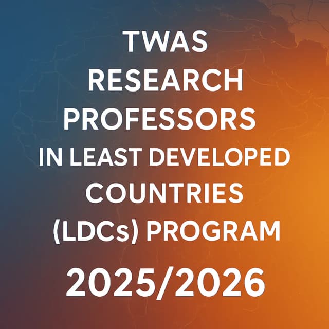 TWAS Research Professors in Least Developed Countries (LDCs) Program 2025/2026