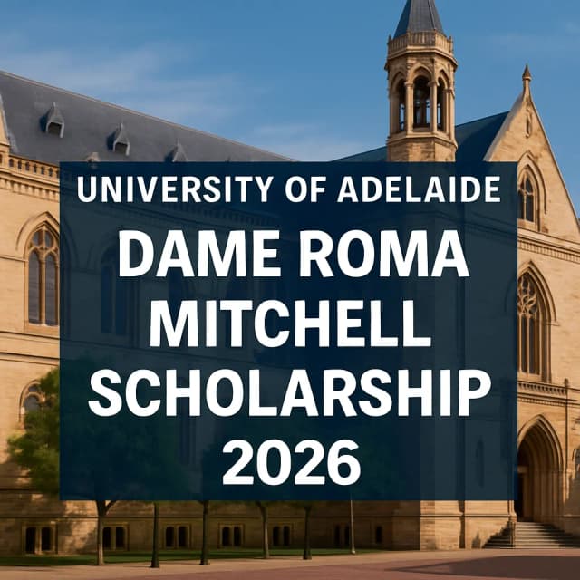 University of Adelaide Dame Roma Mitchell Scholarship 2026