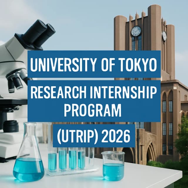 University of Tokyo Research Internship Program (UTRIP) 2026