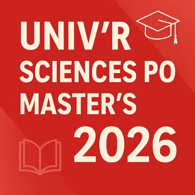 UNIV’R Sciences Po Master's 2026