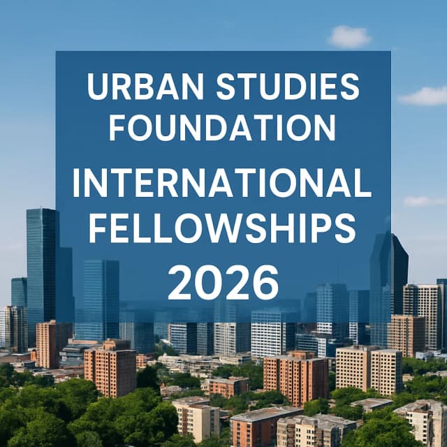 Urban Studies Foundation International Fellowships 2026