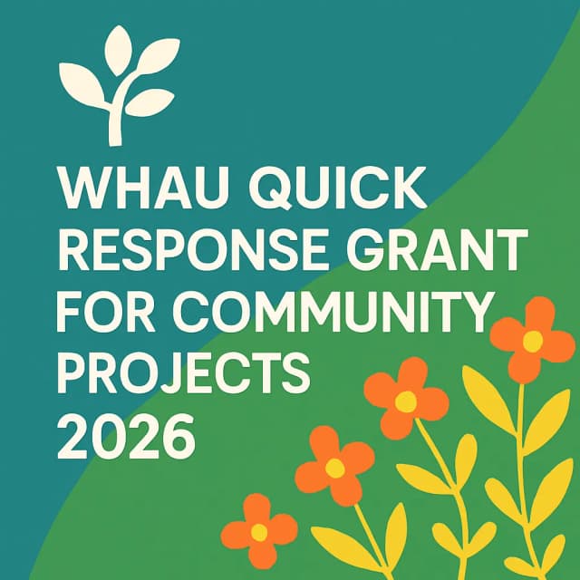 Whau Quick Response Grant for Community Projects 2026