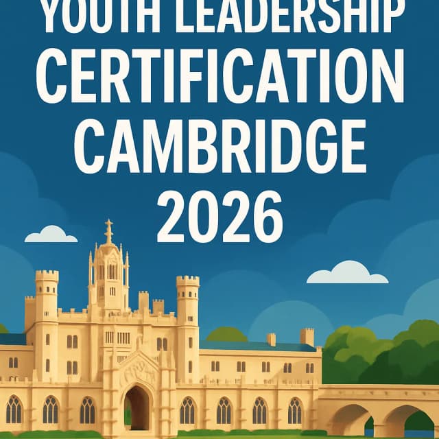 Youth Leadership Certification Cambridge 2026