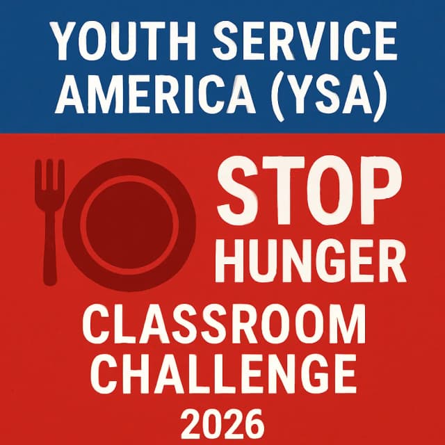 Youth Service America (YSA) Stop Hunger Classroom Challenge 2026