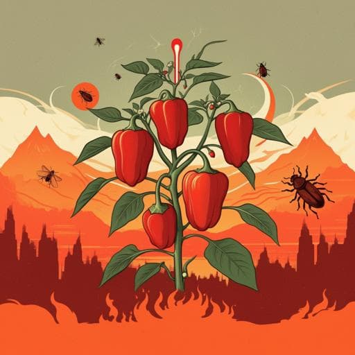 Analysis of social welfare impact of crop pest and disease damages due to climate change: a case study of dried red peppers