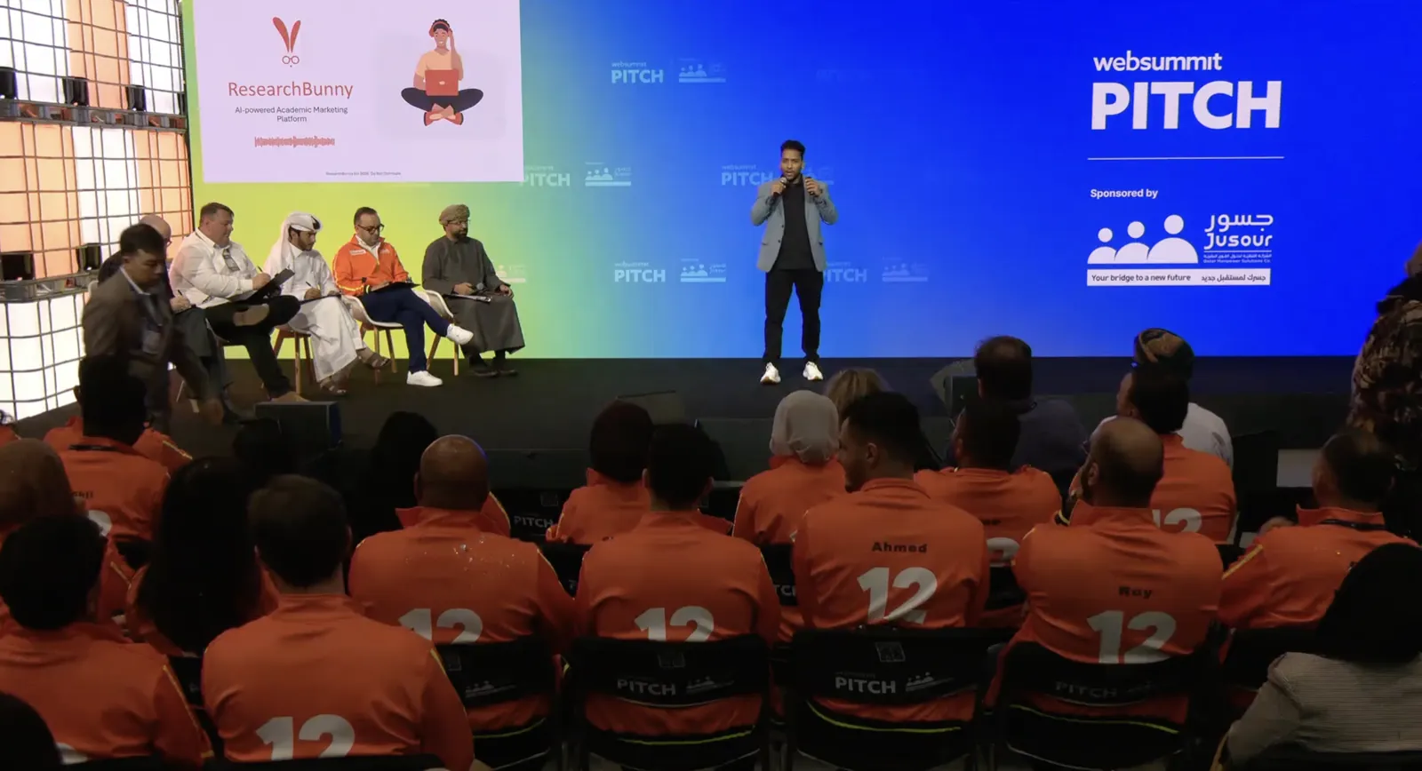 On the pitch stage at Web Summit Qatar 2026